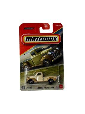 Matchbox 1940 Dodge V Series Pickup 119/125 Vintage Truck New Card